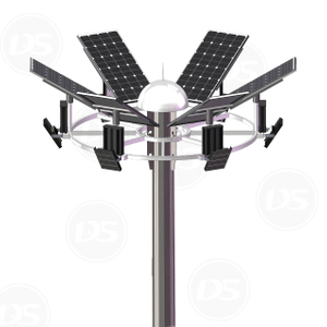 Luz de inundaci&oacute;n LED de alto m&aacute;stil alimentada por energ&iacute;a solar 